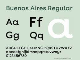 Buenos Aires Font preview